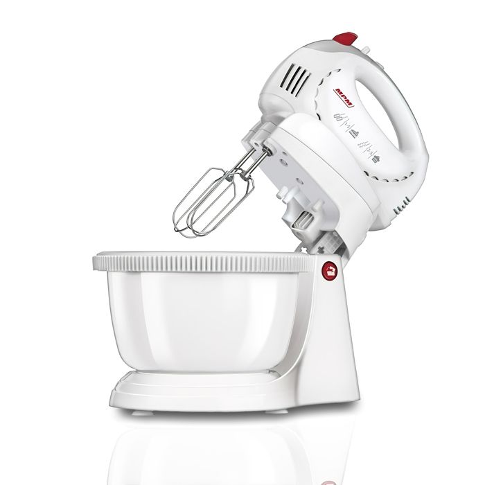 MPM MMR-20Z Mélangeur à Pâtisserie Avec Bol Rotative 3L, Sans BPA Robot Patissier Boulangerie Cuisine 5 Vitesses Turbo T Batteurs 5903151013934