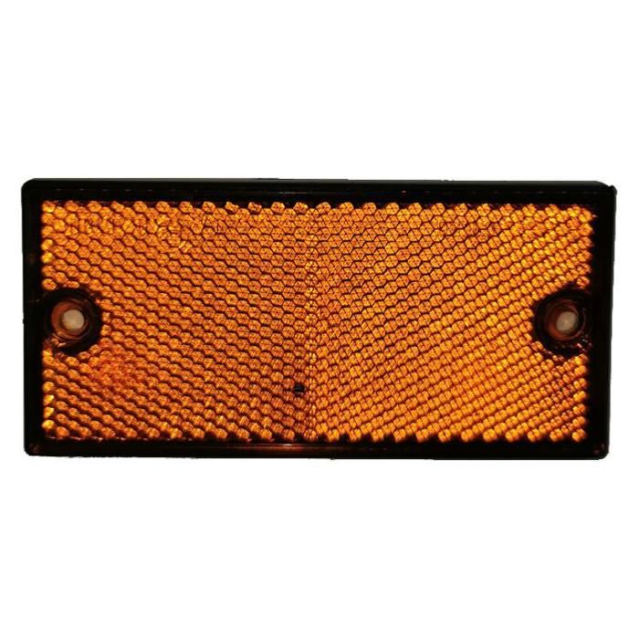 OC-PRO Catadioptre Réflecteur Rouge 105x48 Mm à Fixer - Signalisation Sécurité Vélo, Moto, Remorque