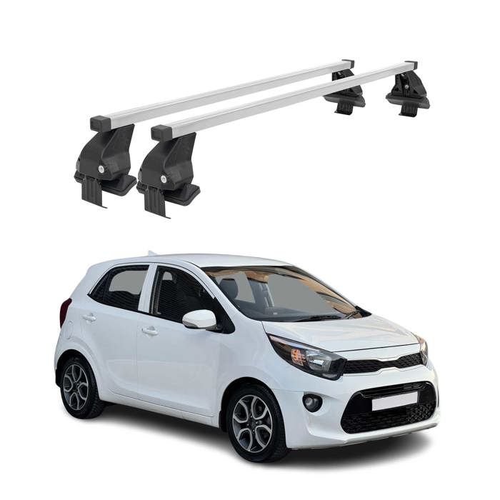 Barres De Toit Transversales Aluminium Noir Pour Kia Stonic 2017-2025 - OMAC Porte-Vélos, Coffre Et Ski