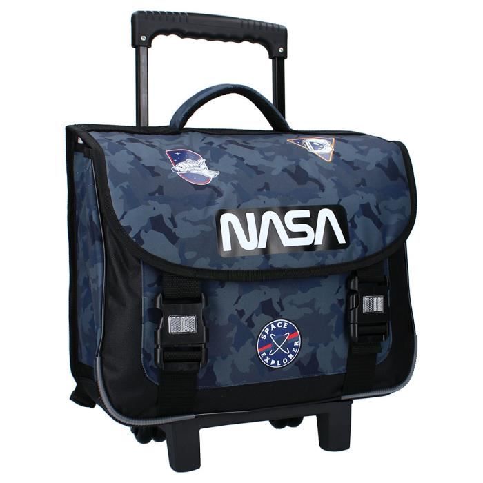 Cartable école NASA 38 Cm - Bandes Réfléchissantes - Dos Matelassé - Primaire