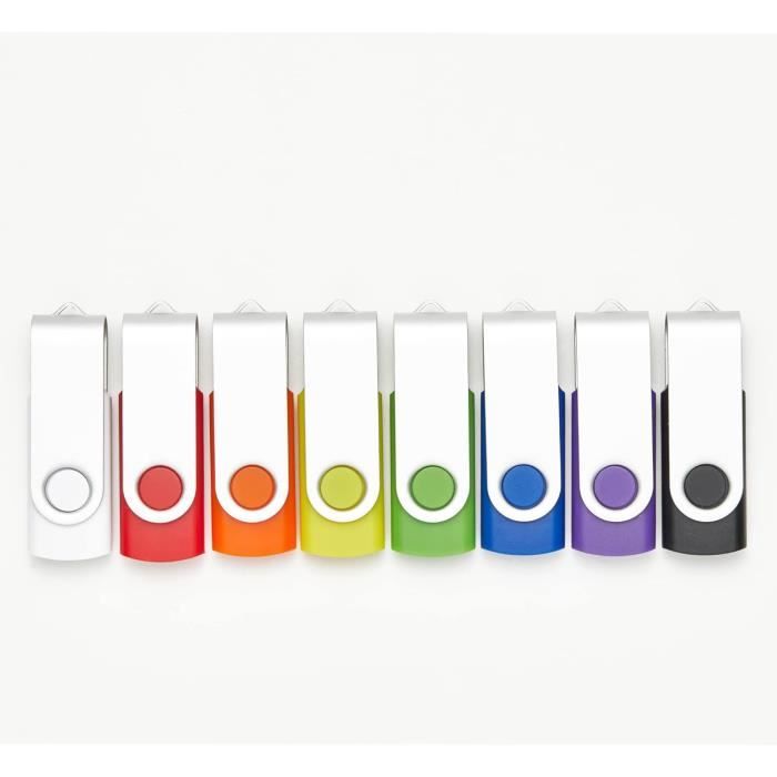 Lot De 10 Clés Usb 2.0 De 1 Go En 5 Couleurs Aléatoires[J428 ...