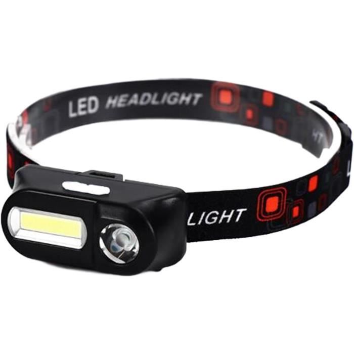 Lampe Frontale LED 90000LM Rouge/blanc/vert Pour Pêche, Chasse, Camping - Noire