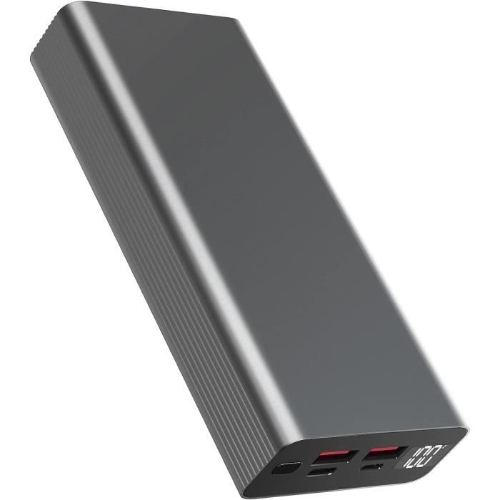 Batterie Externe 20000mah,Chargeur Sans Fil Induction 6 Sorties,3