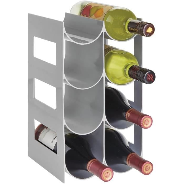 range bouteille pour vin – joli casier à bouteille en plastique sans bpa jusqu’à 8 bouteilles – porte bouteille autoportant pou33