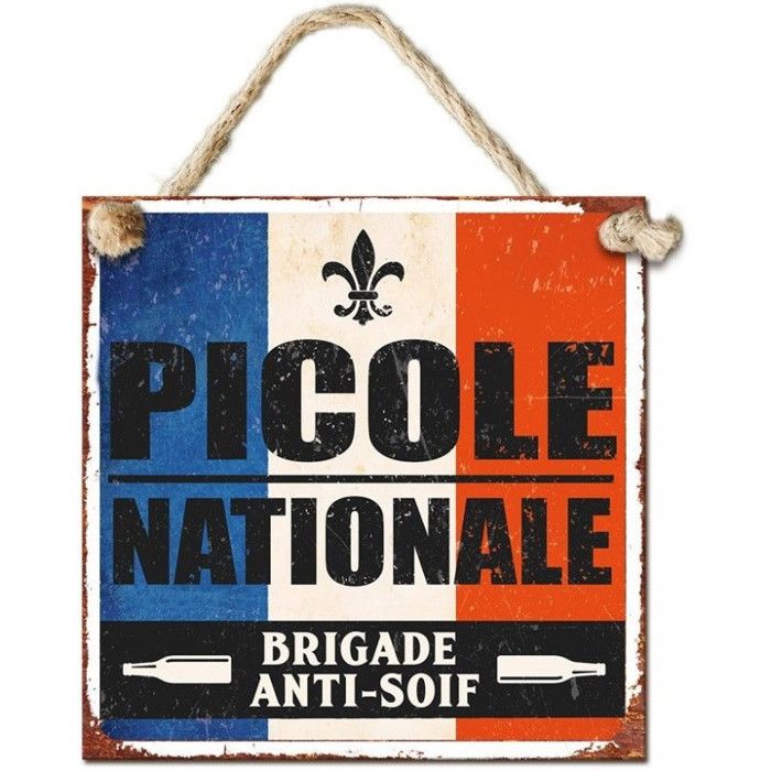 Chapeau Cordon "Picole Nationale" – Bleu Avec Inscription – Pour Apéros, Plage, Déguisement Humour