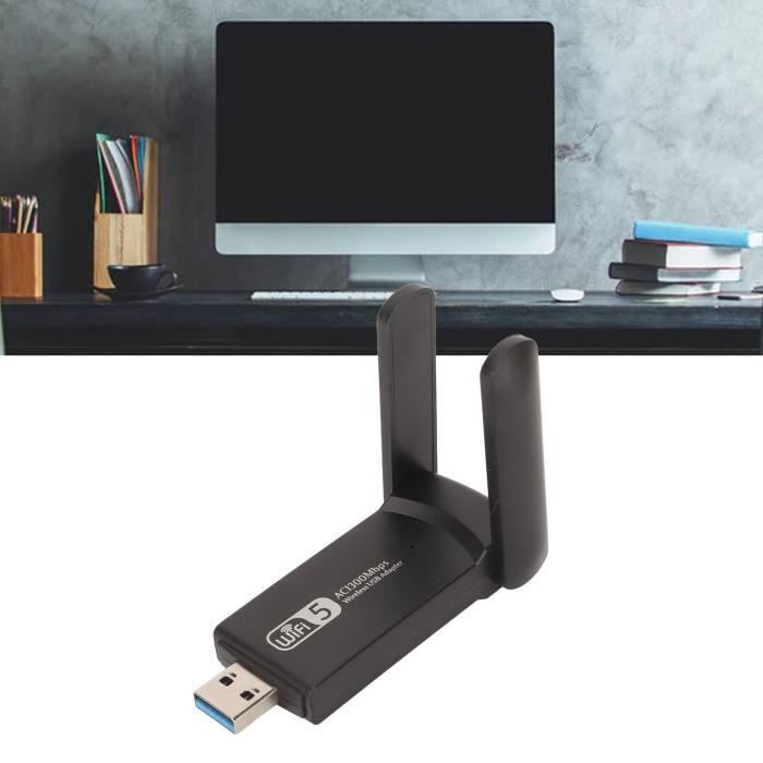 Adaptateur USB WiFi + Bluetooth 5.0 Double Bande 600 Mbps – Sans Pilote, Ultra Rapide 2.4/5 GHz Pour PC De Bureau Et Ordinateur