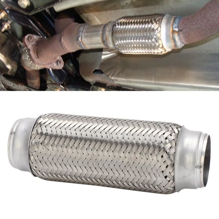 Soufflet D'Échappement Tressé Télescopique En Inox - Connexion Flexible Universelle Diamètre 70-120mm