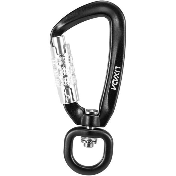 Mousqueton Pivotant Acier Inoxydable 316 - Axe Sécurité, Grande Résistance (70/87/128mm)