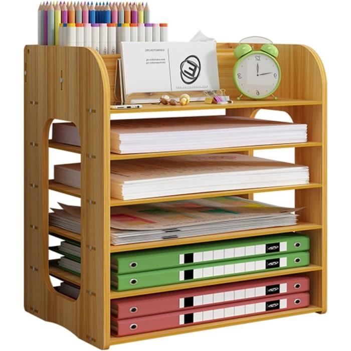 Organiseur De Courrier En Acrylique Transparent 15x9x9 Cm - 2 Compartiments - Pour Bureau, Coiffeuse