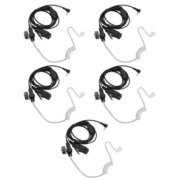 Kit D’Espion Pour Enfant – Oreillette, Lunettes, Cravate Et Badge – Déguisement Agent Secret (Noir)