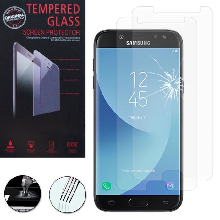 Pour Samsung Galaxy J5 17 Sm J750f Ds J5 17 Duos J530f Ds Lot Pack De 2 Films De Protection D Ecran Verre Trempe Cdiscount Telephonie