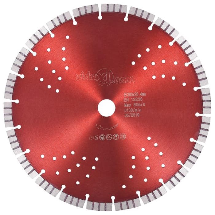 vidaXL Disque de coupe diamanté Turbo 300mm