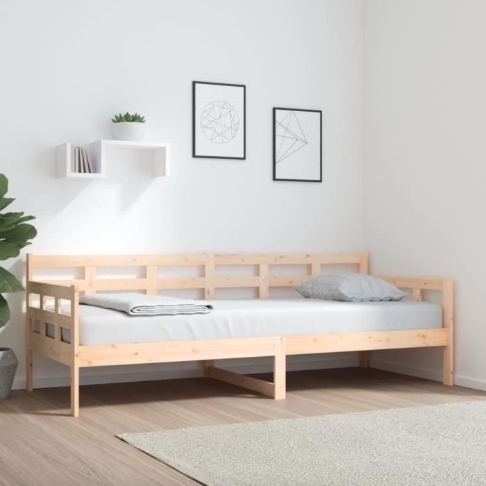vidaXL Lit de jour Bois massif de pin 80x200 cm 820362