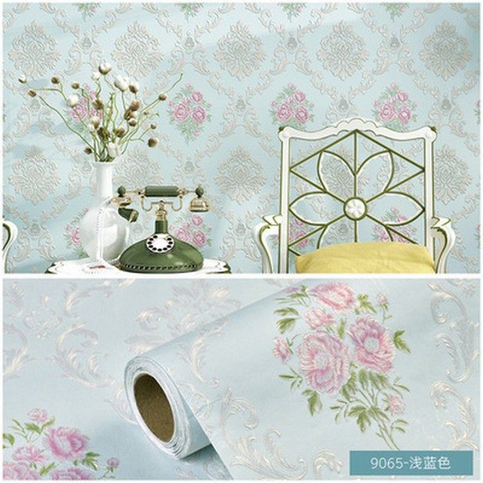 Papier Peint Adhésif 3D Fleurs Colorées N665 - Décor Mural Auto-adhésif Debi Coules Fay