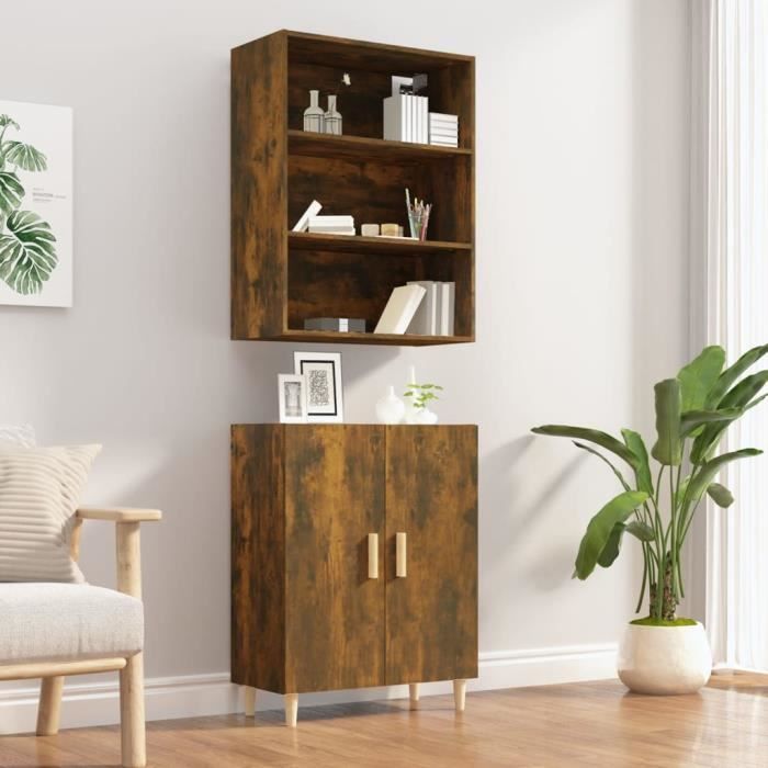 Buffet sonoma gris 100x40x79,5 cm bois d'ingénierie | Leroy Merlin
