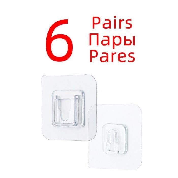 Lot de 6 crochets adhésifs de cuisines - Easy mobilier