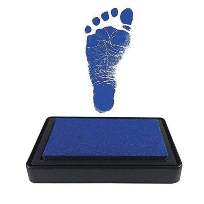 Tampon Encreur Pour Bébé - Kit Empreintes Mains/pieds SANS CONTACT Avec L'encre - 5 Couleurs, Cartes Incluses - Souvenir Rose