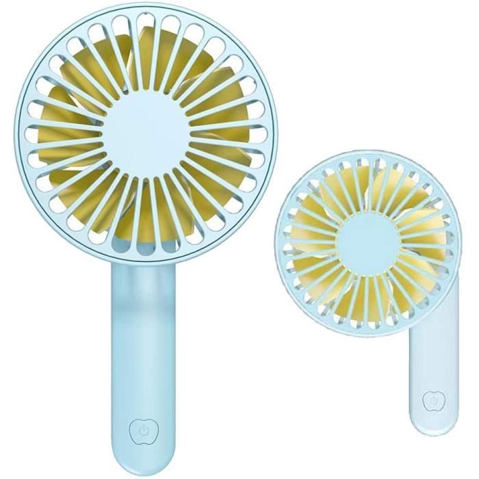 Refluxe Mini Ventilateur Portable USB 4 Vitesses – Rechargeable, Miroir & Support, Jusqu'à 15h D'Autonomie