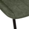 Chaise - ATMOSPHERA - Olwen - Effet cuir - Vert - Style scandinave et moderne-1