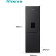 Réfrigérateur combiné HISENSE RB390N4WB1 - Combiné- 304 L - l59 x L60 x H186cm - Noir-1