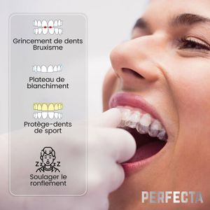 Lot De 4 Gouttières Dentaires En Silicone Pour Bruxisme - Protège-dents Nuit Contre Le Grincement