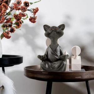 Yirepny Figurine en résine en forme de chat pour jardin, intérieur et  extérieur, décoration de jardin, décoration de terrasse, maison, couple de  chats