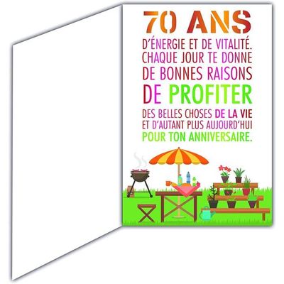 Woodmansterne Carte D'anniversaire 70 Ans Pour Homme/femme Motif Feux D'artifice Et Champagne Finition Aluminium
