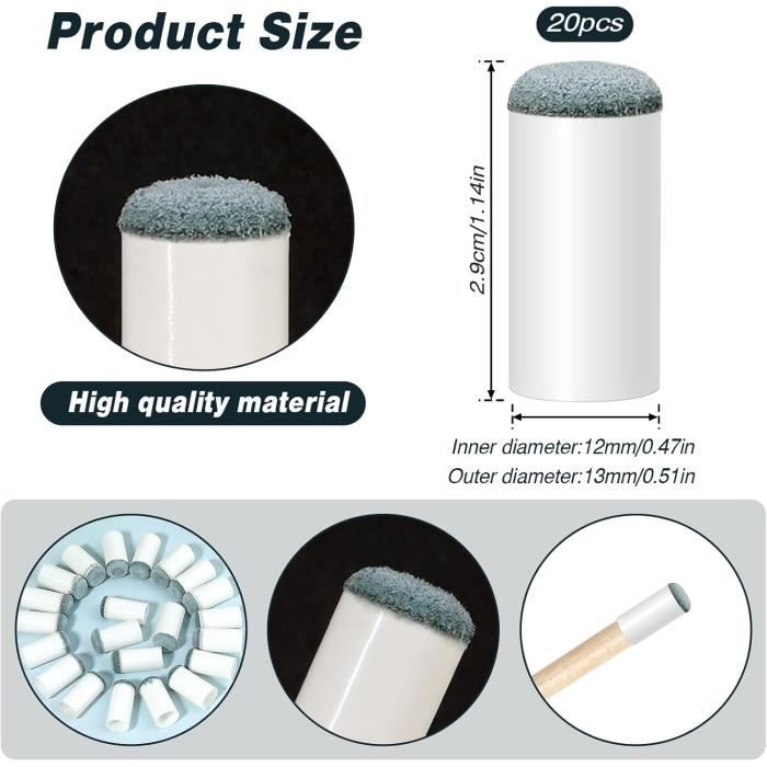 Kit de Restauration pour Embouts de Queue de Billard, Accessoires