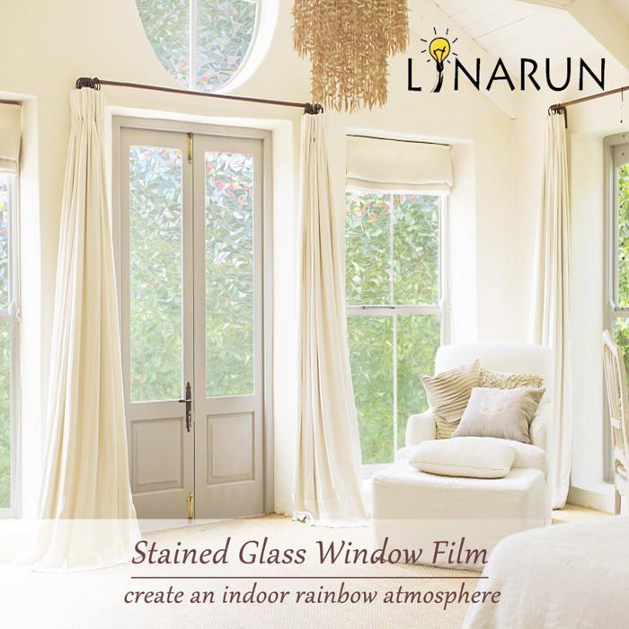 Film Fenêtre Anti-Regard Avec Effet Arc-en-Ciel, 43x100 Cm, Anti-UV Statique Film Occultant Fenêtre, Vitrail Autocollant Fenetre Décoratif, Idéal | Leroy Merlin