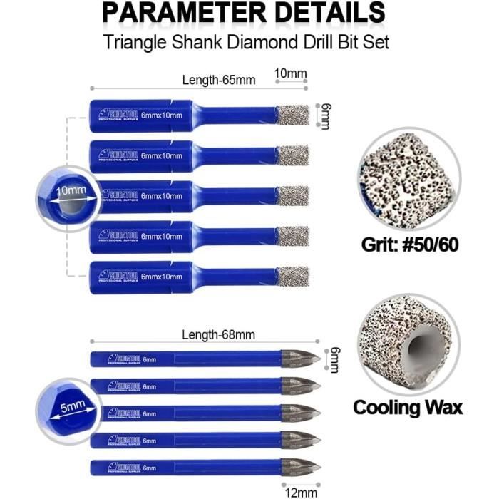 Mèche à Carreler En Carbure De Tungstène – Diamètre 12 Mm, Pour Céramique, Carrelage Et Maçonnerie - 4