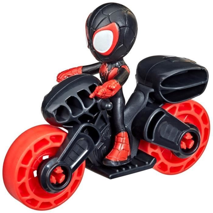 Figurine Spider-Man Arachno-moto lance-toile avec véhicule et projectiles -  HASBRO - dès 4 ans