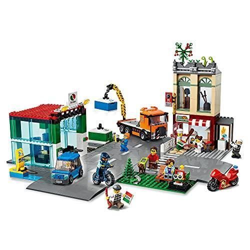 LEGO 60292 City Le Centre Ville, Jeu de Construction avec Moto, Bicyclette,  Camion, plaques routières et 8 Miniatures - Cdiscount Jeux - Jouets