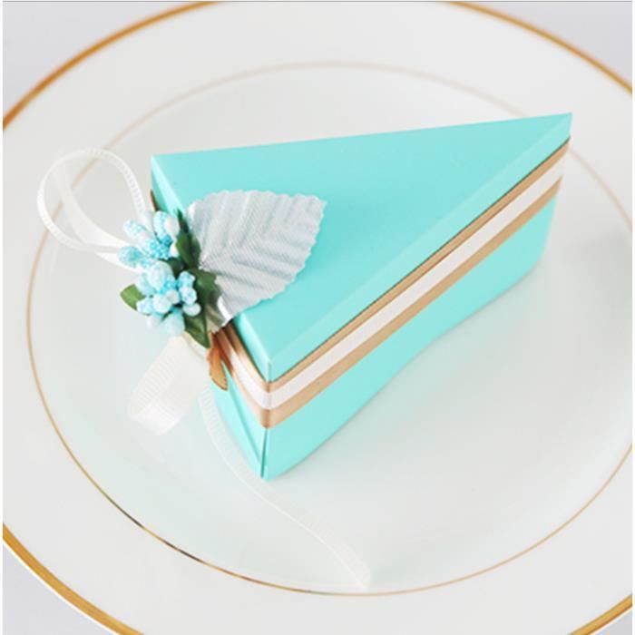 50 Boîtes à Dragées Mariage Et Baptême - Bonbonnières Élégantes En Papier Kraft Avec Rubans Et Texte Merci