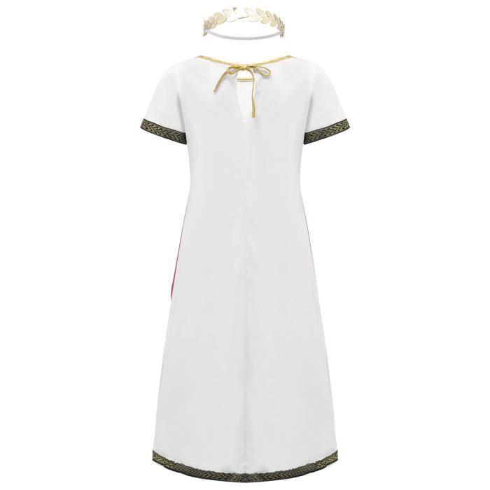 Déguisement Empereur Romain Enfant – Costume César Pour Fêtes Et Journées D’histoire – Taille M 7-9 Ans