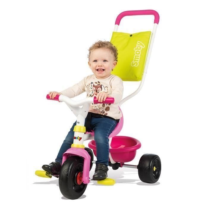 SMOBY Tricycle Enfant Evolutif Be Fun Confort Rose Cdiscount