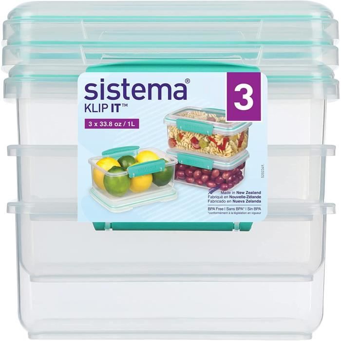 Boîtes Alimentaires Sistema Klip It Empilables Conservation Sistema Klip It - Lot De 6 Boîtes De Conservation Alimentaire - Empilable Et Étanche Contenants Alimentaires Sistema Boîtes Alimentaires Sistema Klip It Empilables Conservation Sistema Klip It - Lot De 6 Boîtes De Conservation Alimentaire - Empilable Et Étanche Contenants Alimentaires Sistema