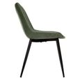 Chaise - ATMOSPHERA - Olwen - Effet cuir - Vert - Style scandinave et moderne-2