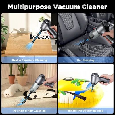 Aspirateur Voiture Sans Fil 12000Pa - 3 En 1 Avec Soufflerie Et Fonction Vide | 5200mAh USB-C