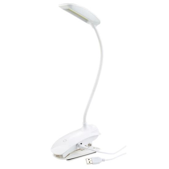 Lampe de bureau rechargeable à col de cygne LED COB Lunartec Avec pince