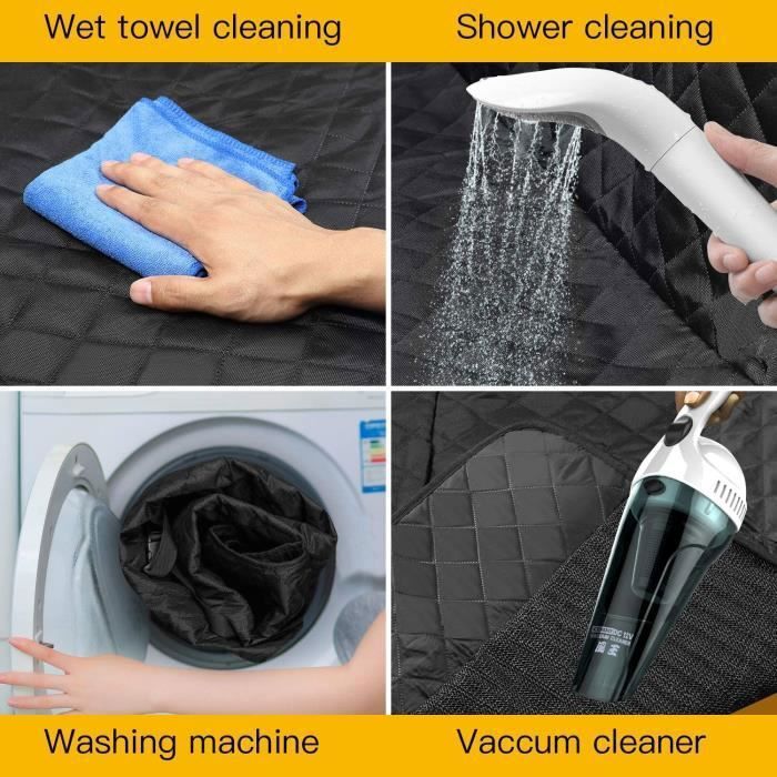 Itian Housse Siège Voiture Chien 100×52 Cm – Tapis Protection Imperméable Antidérapant Avec Ceinture Sécurité Gris