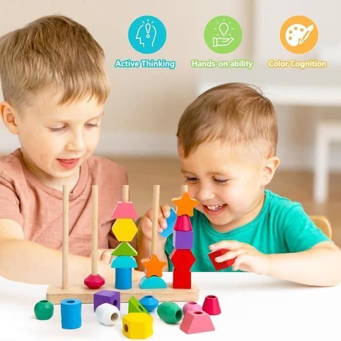 NCKIHRKK Jeu Montessori Comptage Et Tri – Personnages Couleur, Pinces Et Dés – Cadeau Éducatif 2-6 Ans