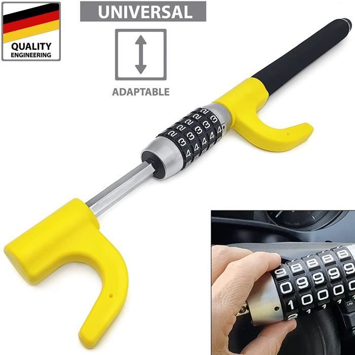 Serrure Volant PéDale Voiture Antivol Verrouillage Schmidt Outils SéCurité Bloque Barre Auto Bloc Code Combinaison Acier Universel Protection Vehicule Campingcar Van Camion Rouge 82615558