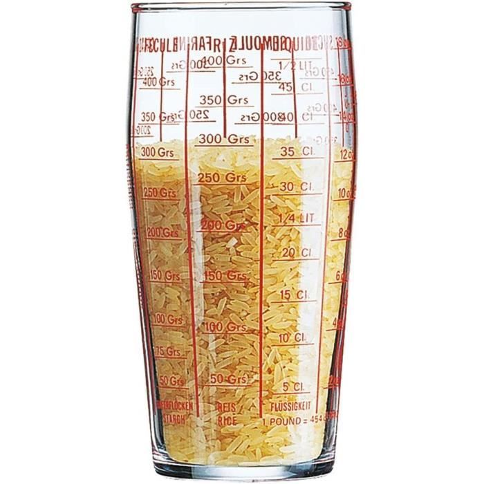 Verre Doseur 1 Litre En Verre Borosilicate - Avec Couvercle Bambou, Graduations Précises, Résistant Chaleur Et Micro-ondes