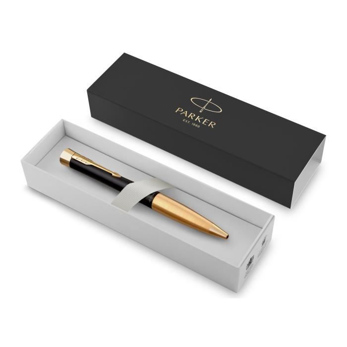 Stylo Bille Parker Jotter XL Noir Mat Monochrome – Pointe Moyenne, Encre Bleue, Coffret Cadeau Élégant