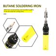 Outil sans fil de stylo de soudure de pistolet de fer à souder de gaz de butane de butane 1300 ℃ (jaune)-3