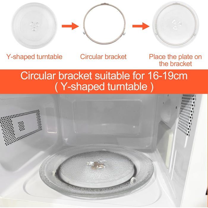 vhbw Plateau tournant compatible avec Severin MW7874 micro-ondes - Plaque tournante verre, 24,5 cm