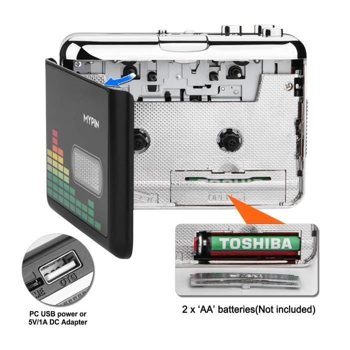25€99 sur Cassette audio portable Audio Converter format MP3 USB Flash  Drive - Baladeur MP3 / MP4 - Achat & prix
