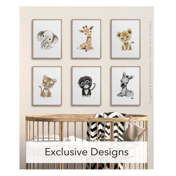 Lot de 3 Affiche Chambre Enfant Deco Tableau,Decoration Murale Sans