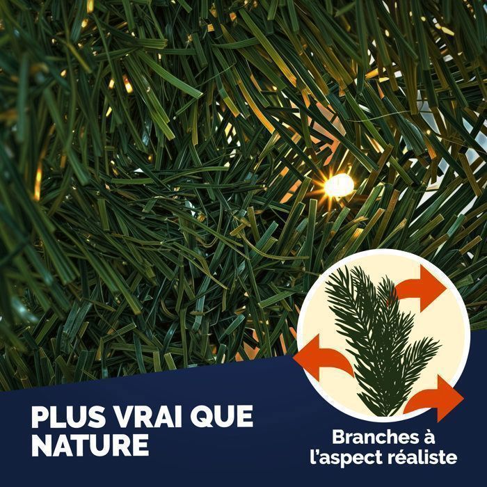 Sapin De Noël Lumineux Festive Fun – 1,8m, Cuivre Doré, Clignotant Avec Minuteur