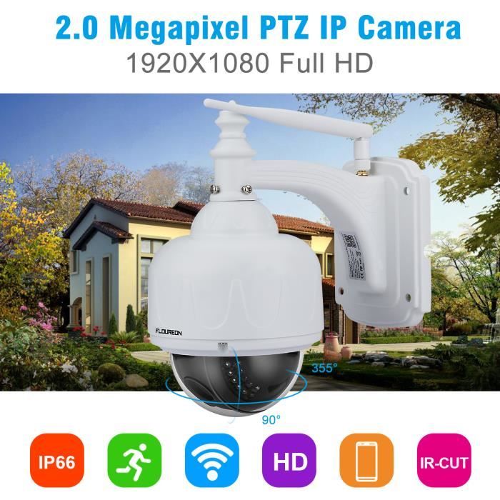 FLOUREON 1080P 2.0MP 2.8 12mm 4XZOOM Wifi IR CUT D me IP Cam ra